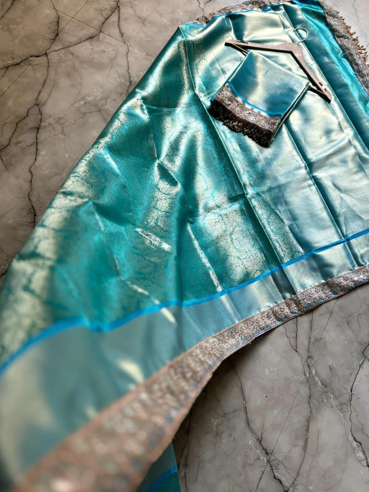 Paveli Banarsi saree tissue silk saree partywear sarees SaffronFashion