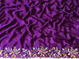 Purple satin saree Partywear sarees