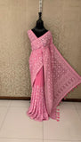 Elegant Chikankari saree Indian traditional sarees