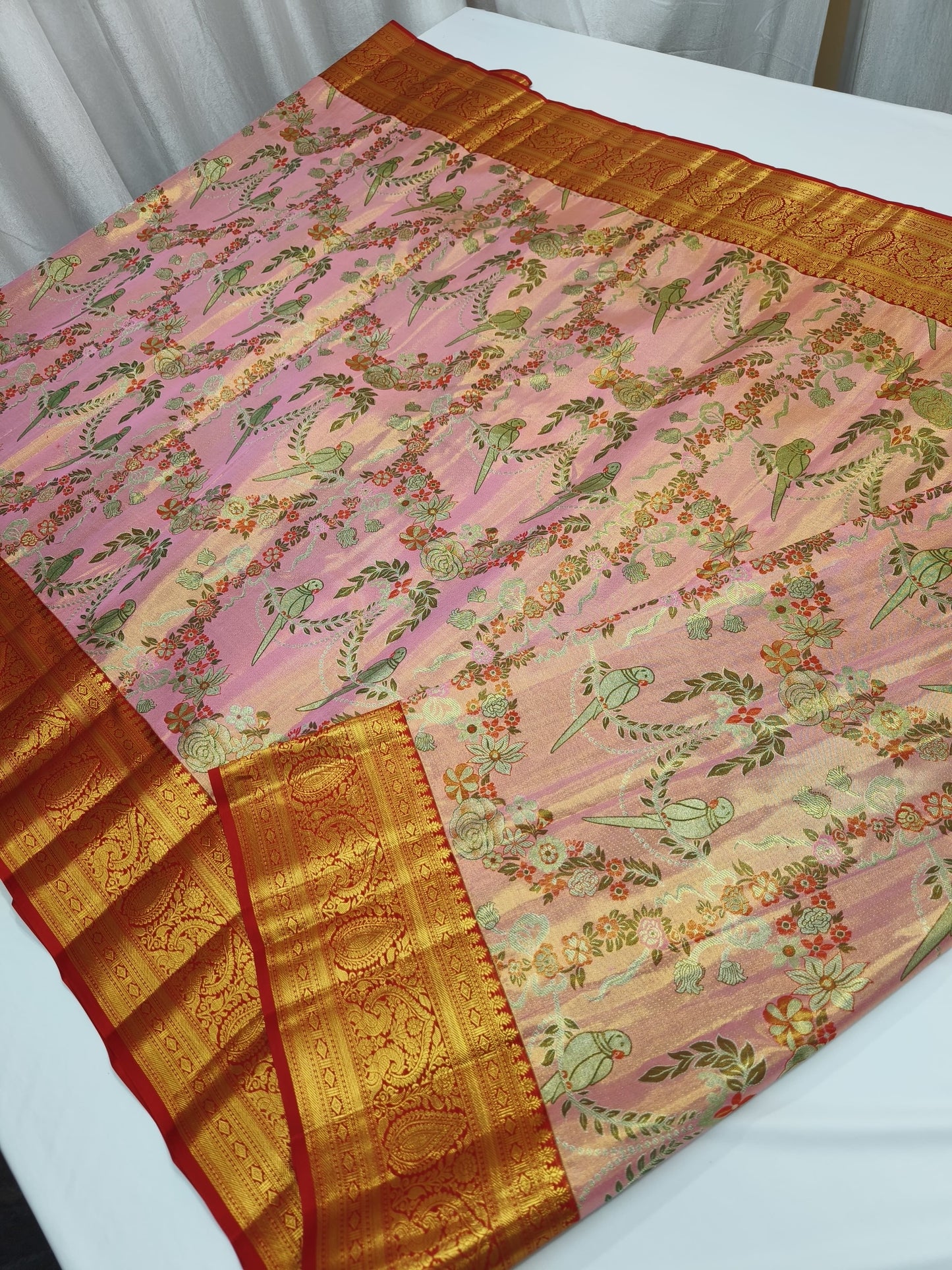 Sardani pure Kanjeevaram silk Indian traditional sarees - Saffronfashionindia
