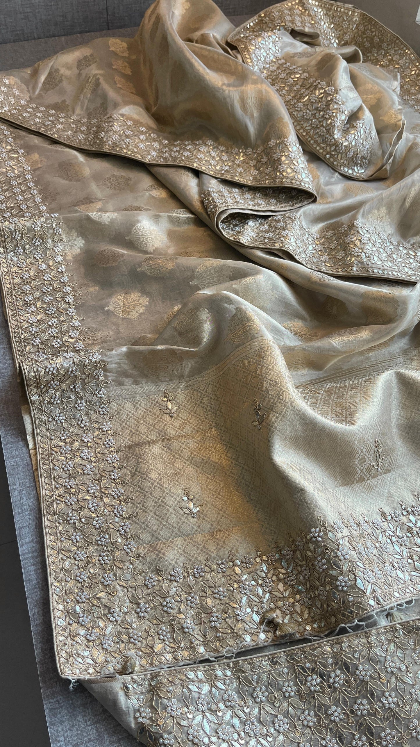 Yasmini tissue silk saree handloom saree Indian traditional sarees SaffronFashion