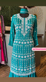 Turquoise women Dress Indian dress