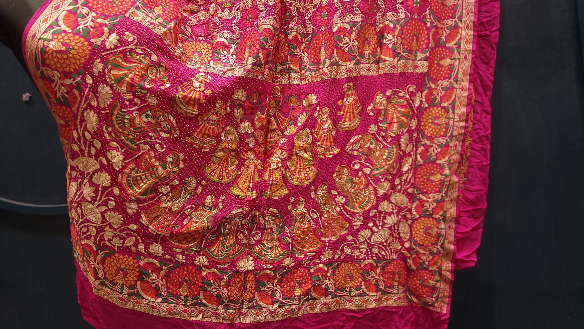 Banarsi Khaddi Gorgette saree traditional Indian heritage saree blouse - Saffronfashionindia