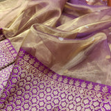 Lamaina tissue saree handwoven Zari booties sarees