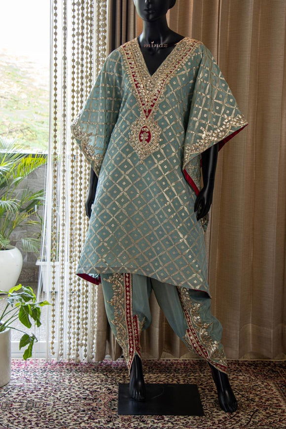 Kaftan styled kurti pant set traditional kurti set