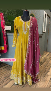 Yellow Anarkali Salwar suit Traditional suit