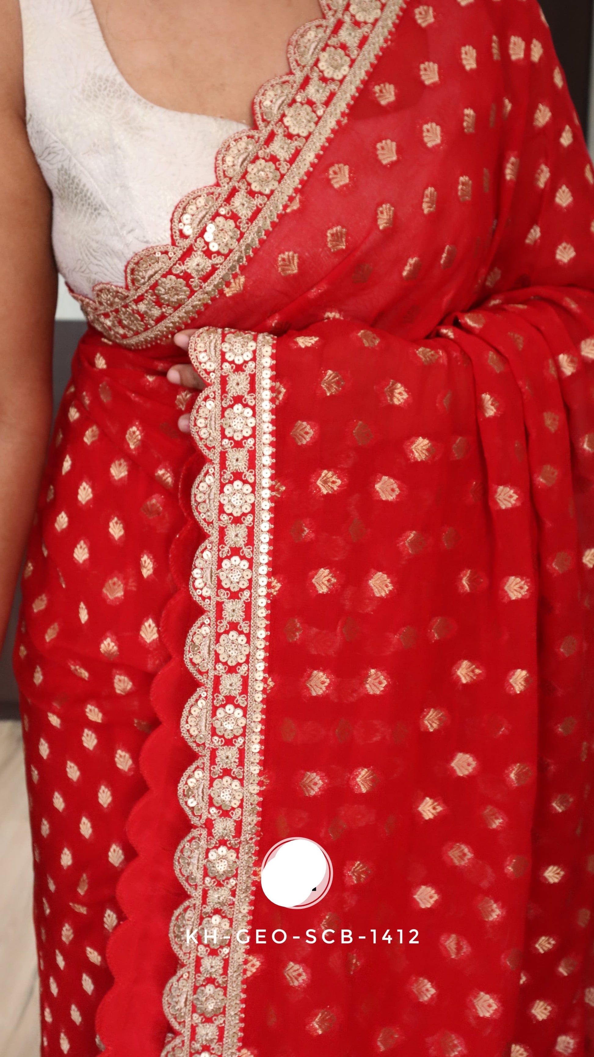 Vahisha Khaddi gorgette saree Indian traditional sarees SAFFRONFASHION