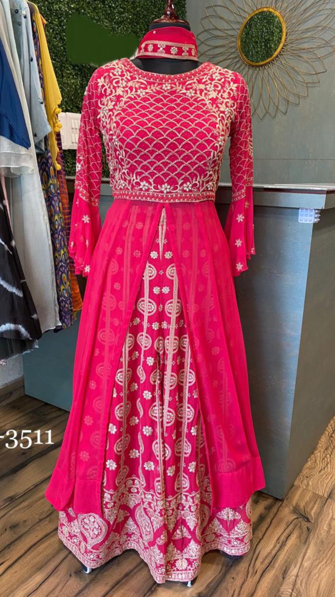 Red Riding Hood Inspired Dress Indowestern Dress - Saffronfashionindia