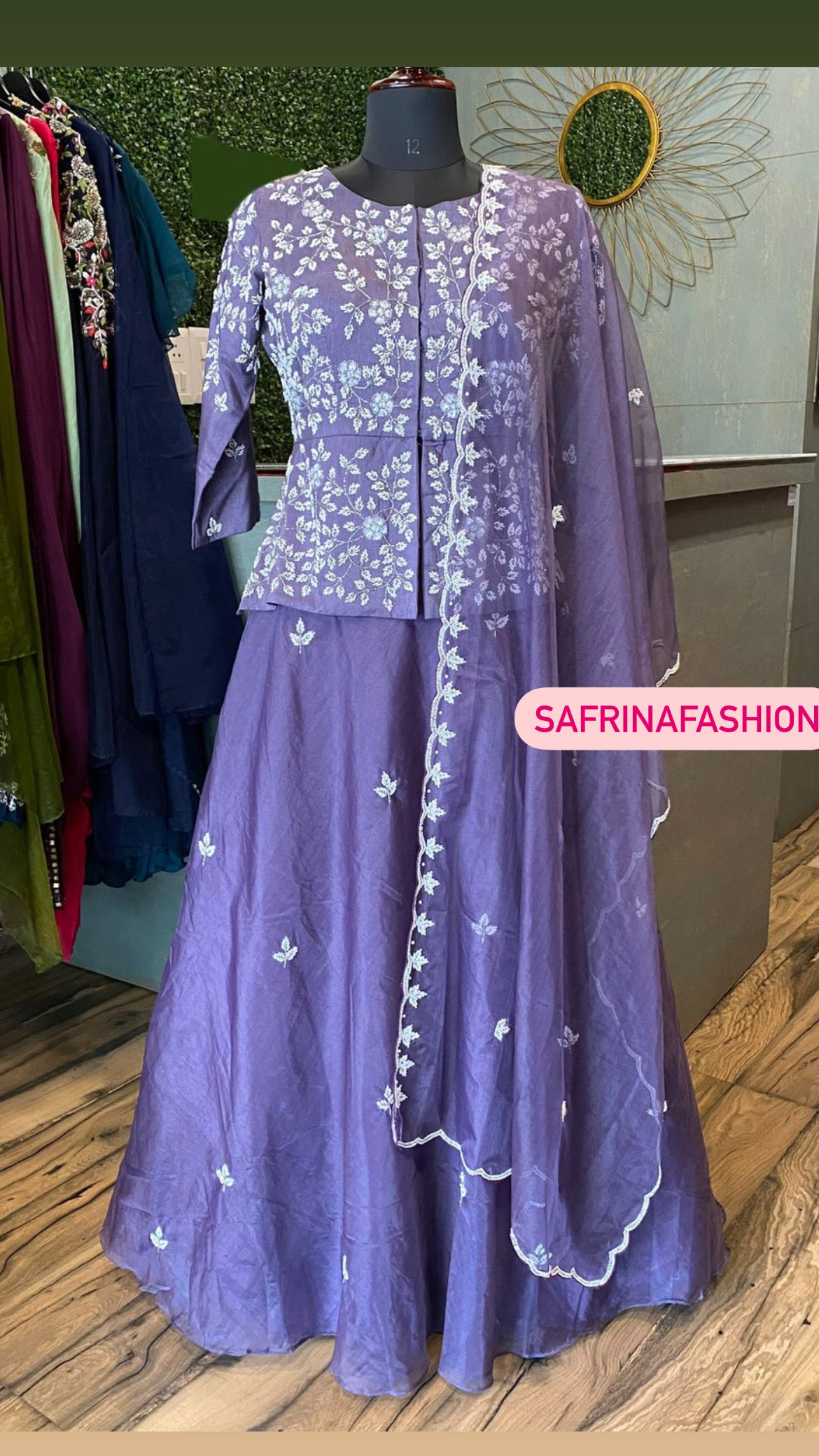 Lavender indowestern dress beautiful dress - Saffronfashionindia