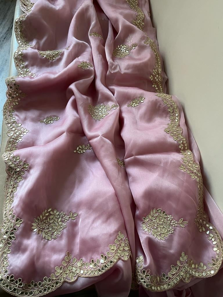 Mavika gottapatti organza sarees - Saffronfashionindia