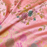 Pink Katan handwoven silk saree beautiful sarees