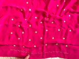 Pink Premium Satin Sarees partywear sarees