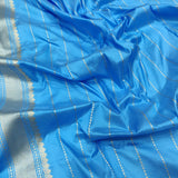 Firoza blue Katan silk saree handwoven sarees