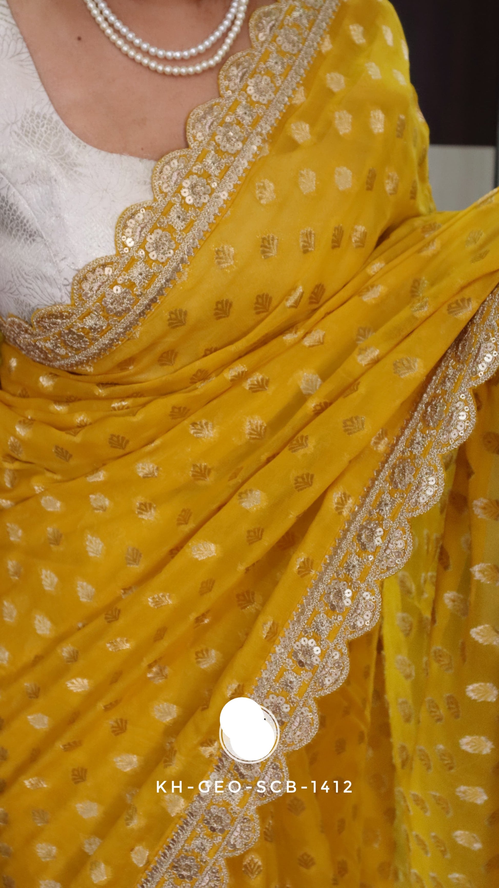 Vahisha Khaddi gorgette saree Indian traditional sarees SAFFRONFASHION