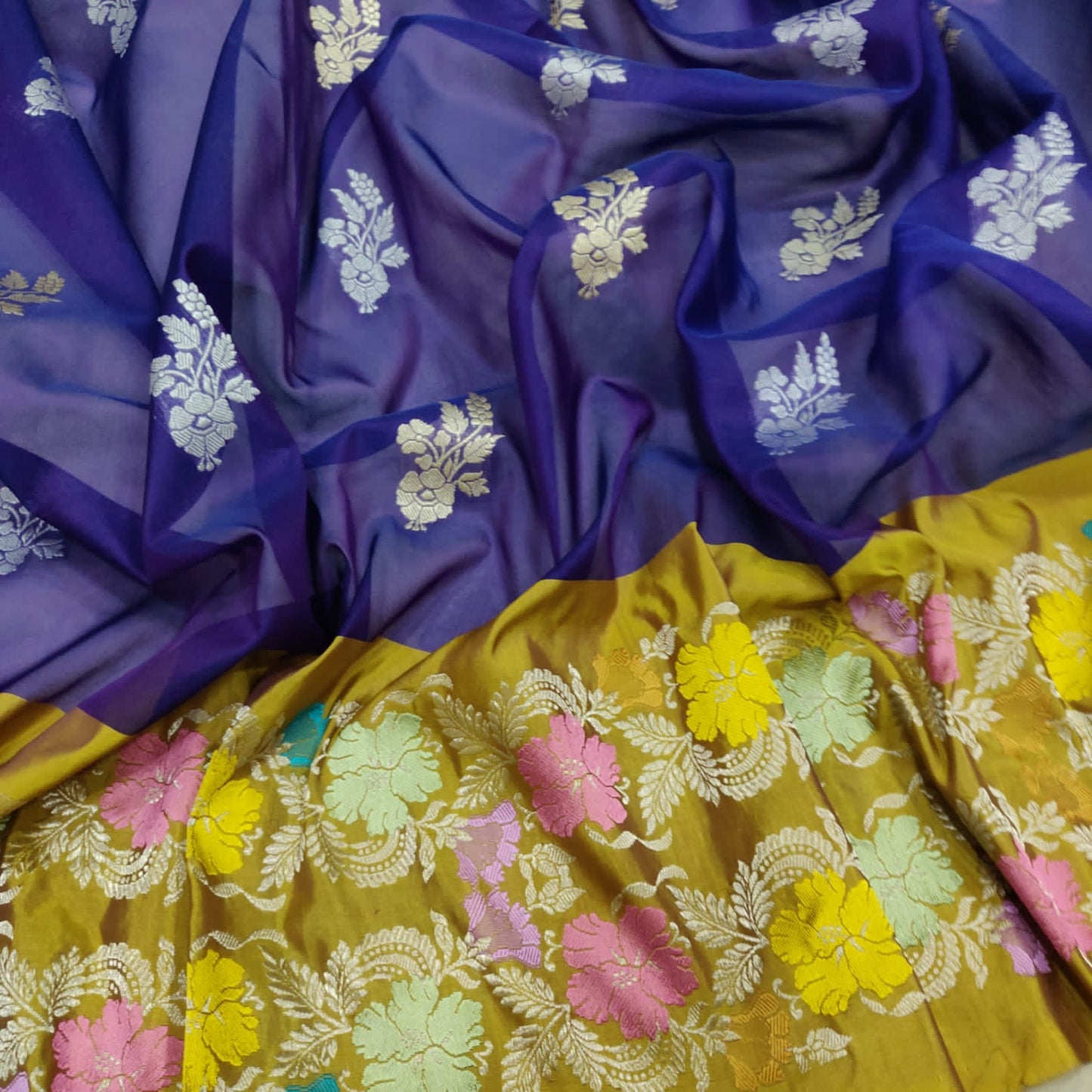 Labina kora kadwa handwoven sarees - Saffronfashionindia