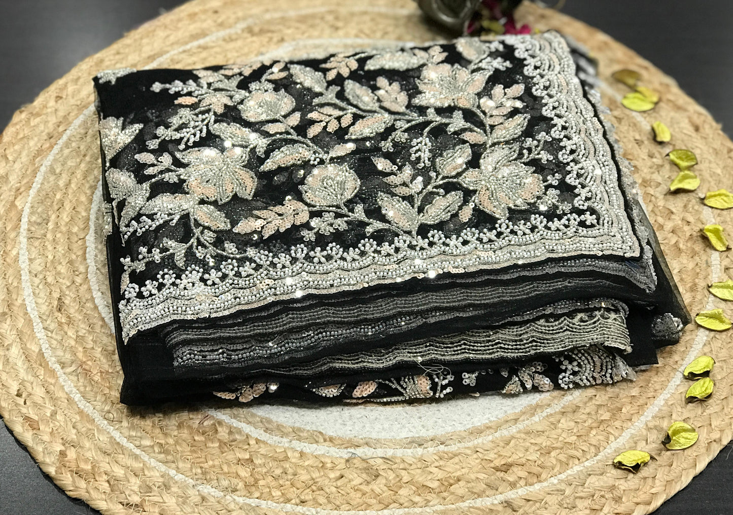 Net designer saree party wear saree’s Indian wedding saree blouse Saffronfashionindia