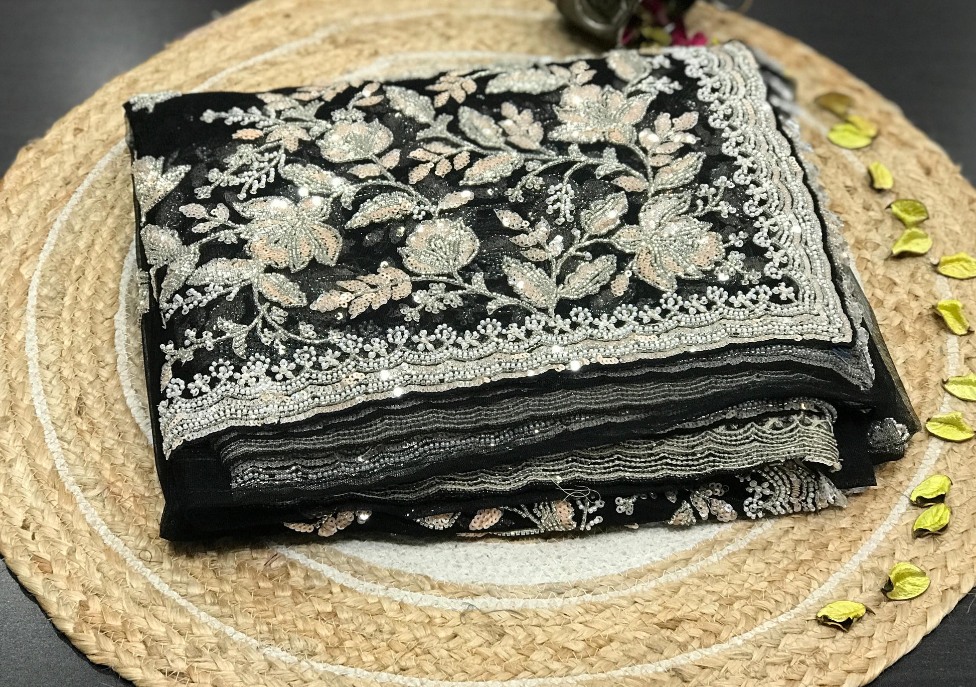 Net designer saree party wear saree’s Indian wedding saree blouse Saffronfashionindia