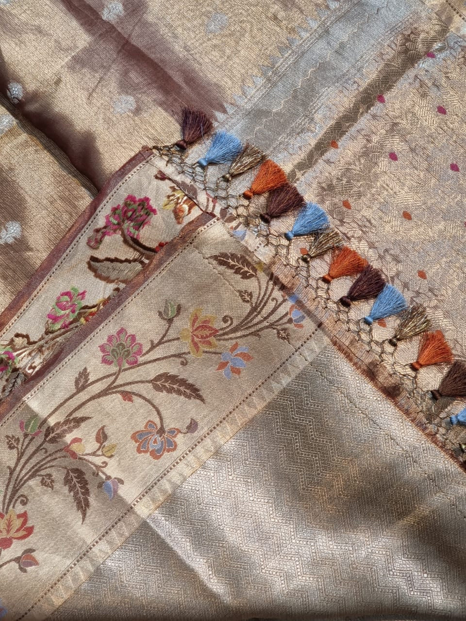 Bulandi double tissue organza sarees - Saffronfashionindia