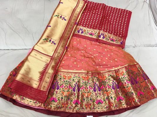 Nihbaan banarsi Paithani lehanga - Saffronfashionindia