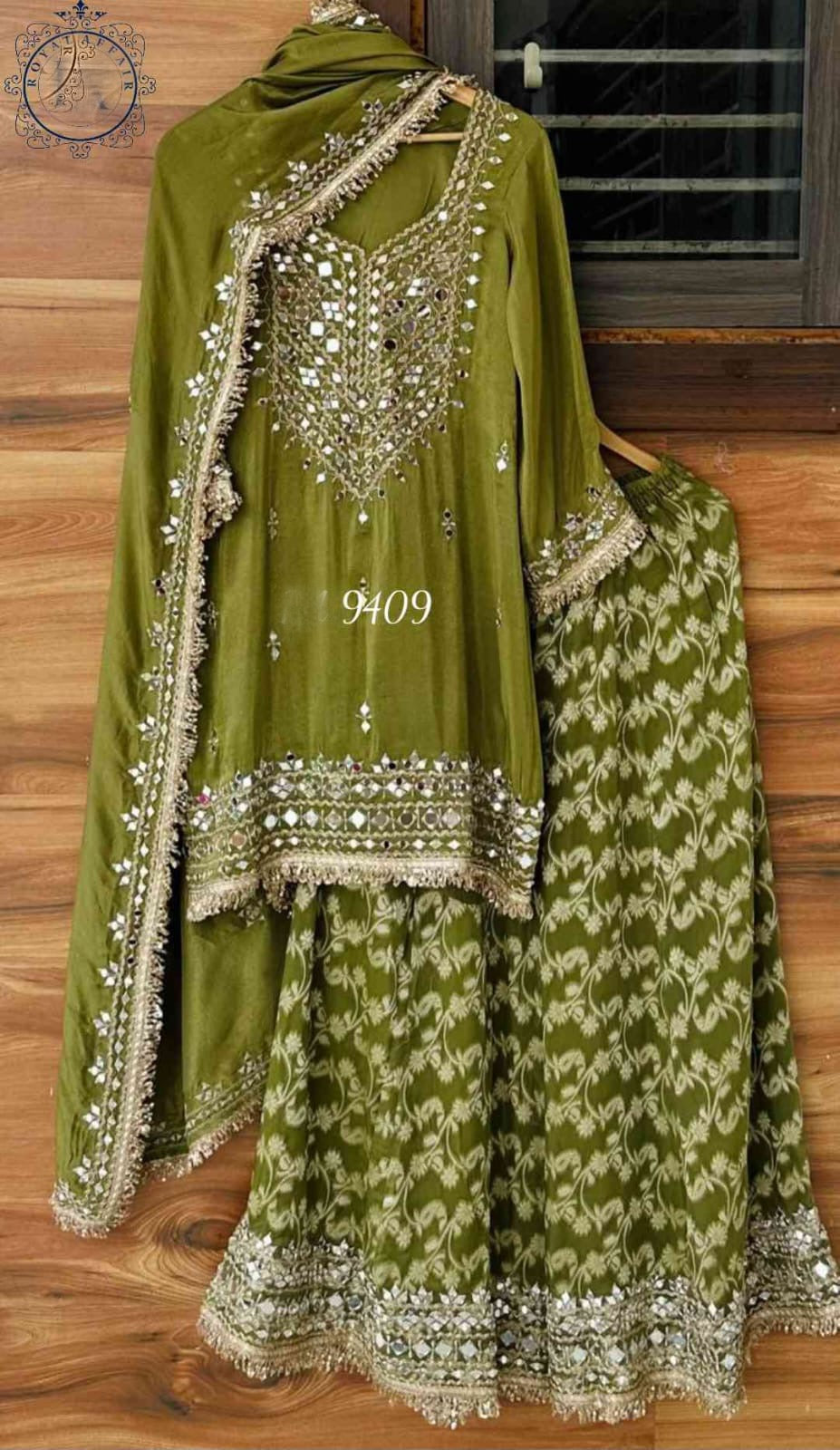 Ravika shimmer dress tissue dress  Indian dress embroidered set SaffronFashion