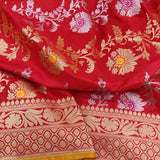 Red Banarsi Katan silk saree Indian traditional sarees