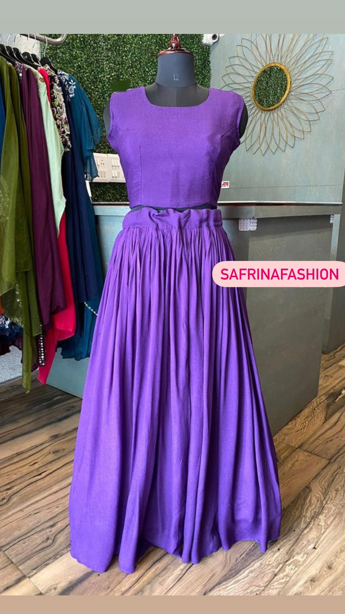Purple indowestern dress women dresses - Saffronfashionindia