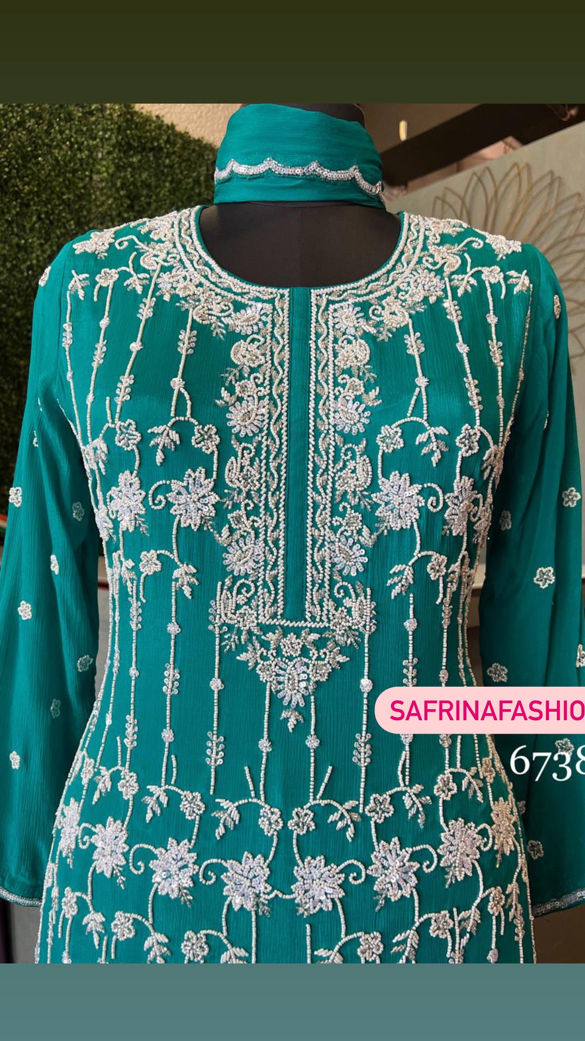 Turquoise women Dress Indian dress - Saffronfashionindia