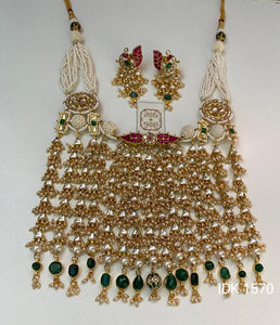 Rimjhim long kundan set Indian Jewellry Bridal set