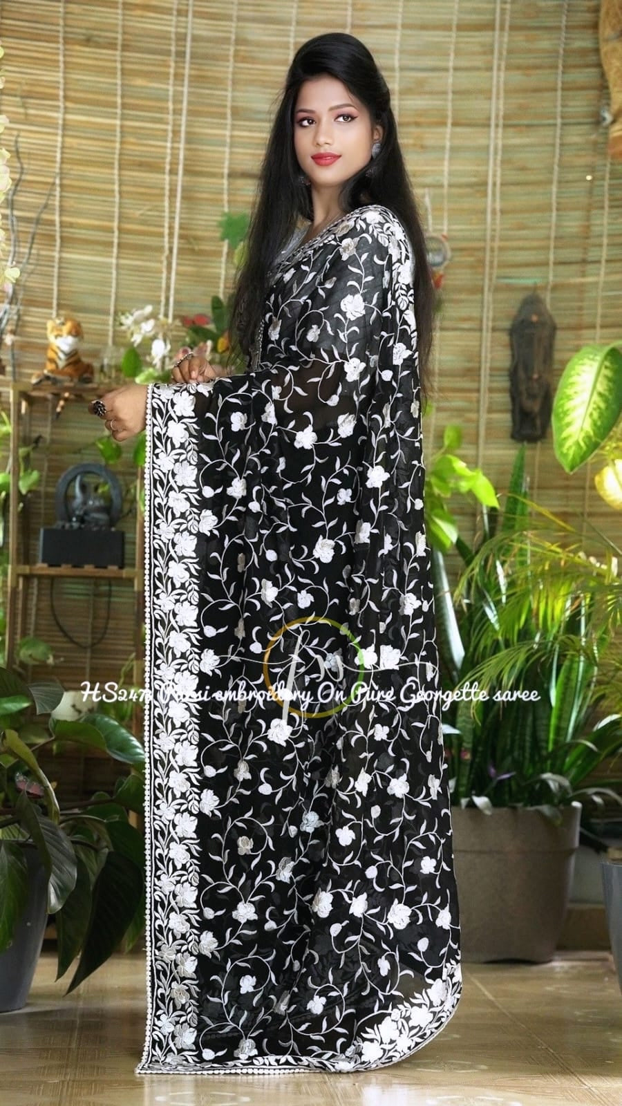 Zinahad Parsi gara indpired Royal embroidered sarees - Saffronfashionindia