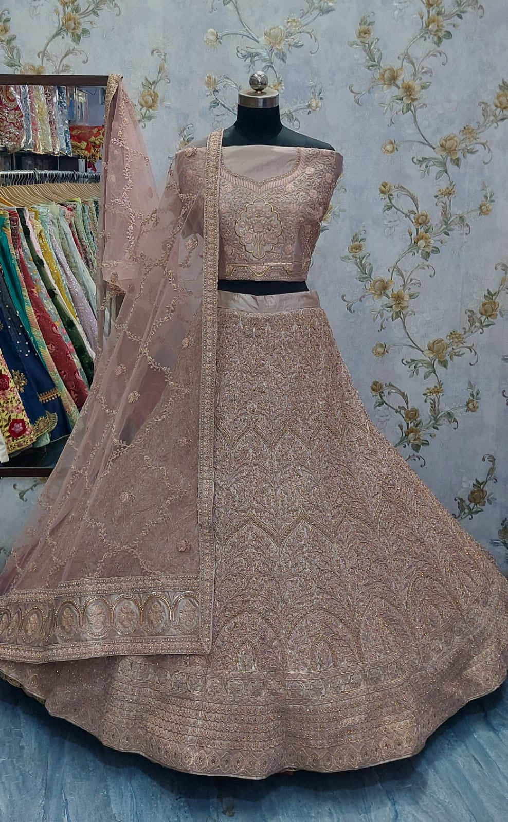 Vahina velvet lehanga bridesmaid lehanga - Saffronfashionindia