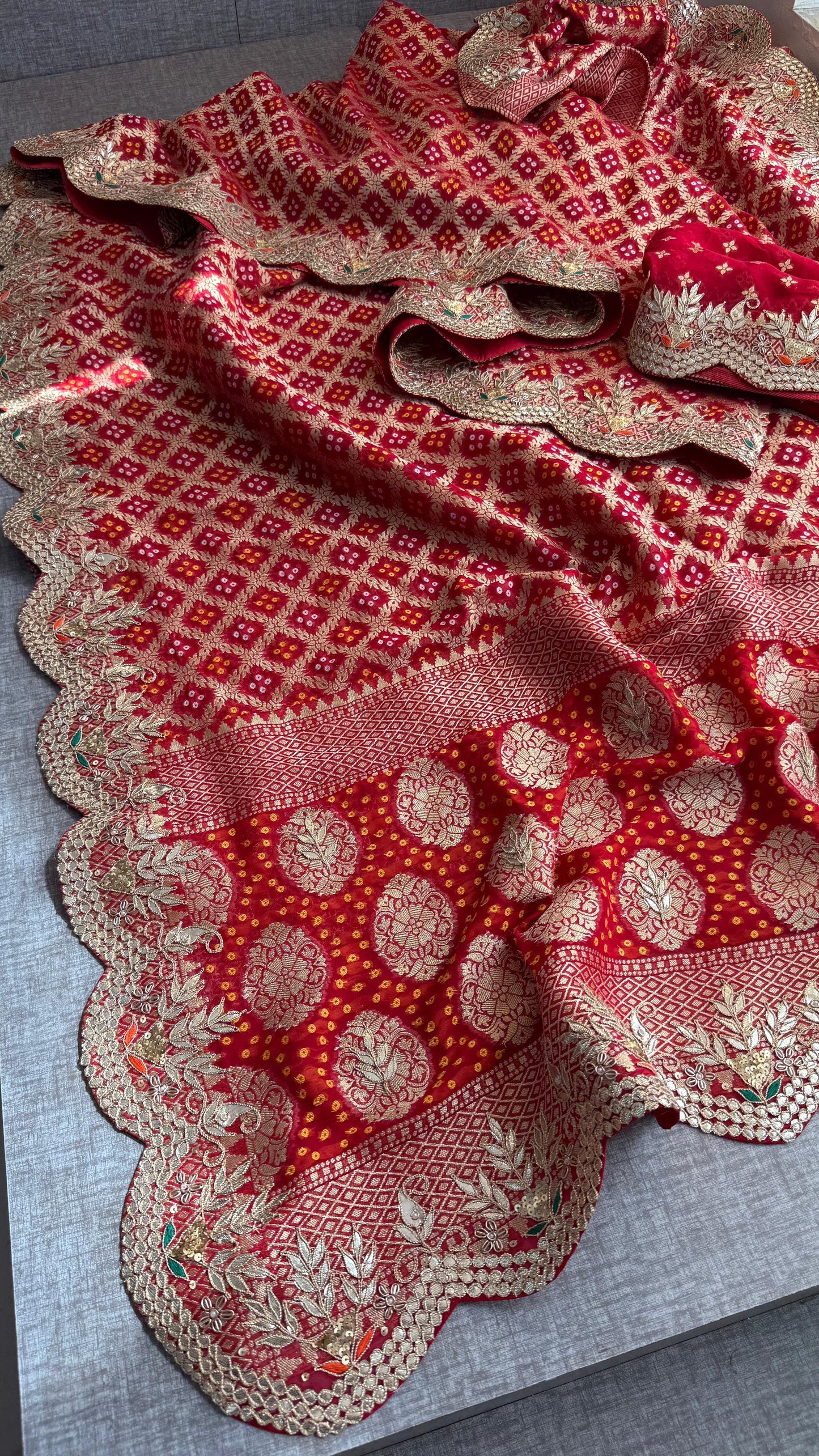 Vahisha gorgette saree Khaddi gorgette sarees Indian sari blouse - Saffronfashionindia