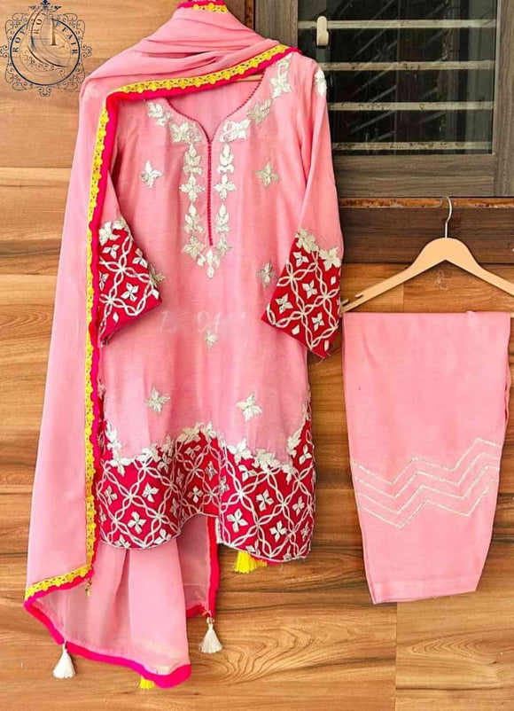 Embroidered salwar suit Indian salwar suit Traditional suit SaffronFashion