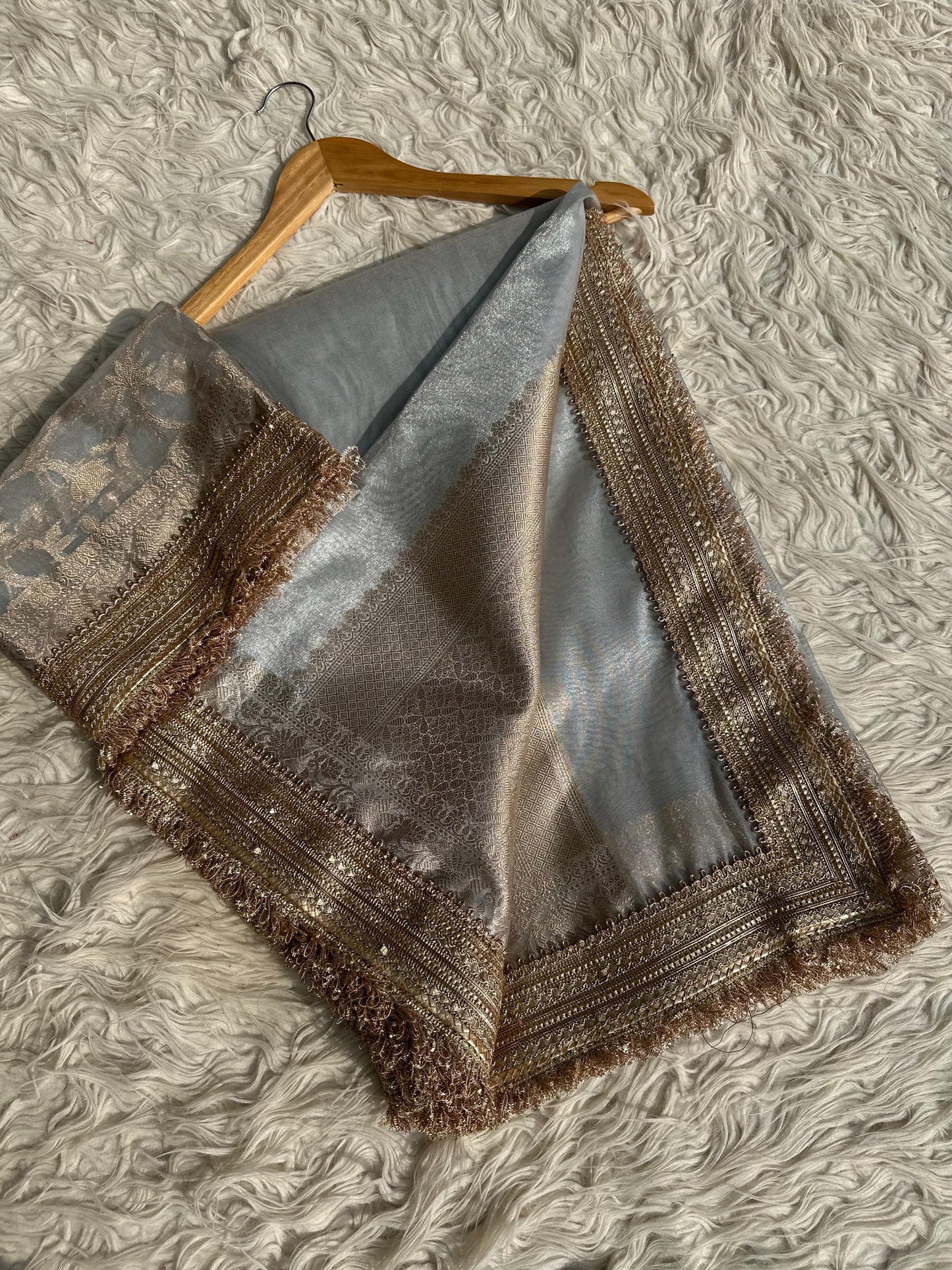 Light weight tissue saree part wear sarees - Saffronfashionindia