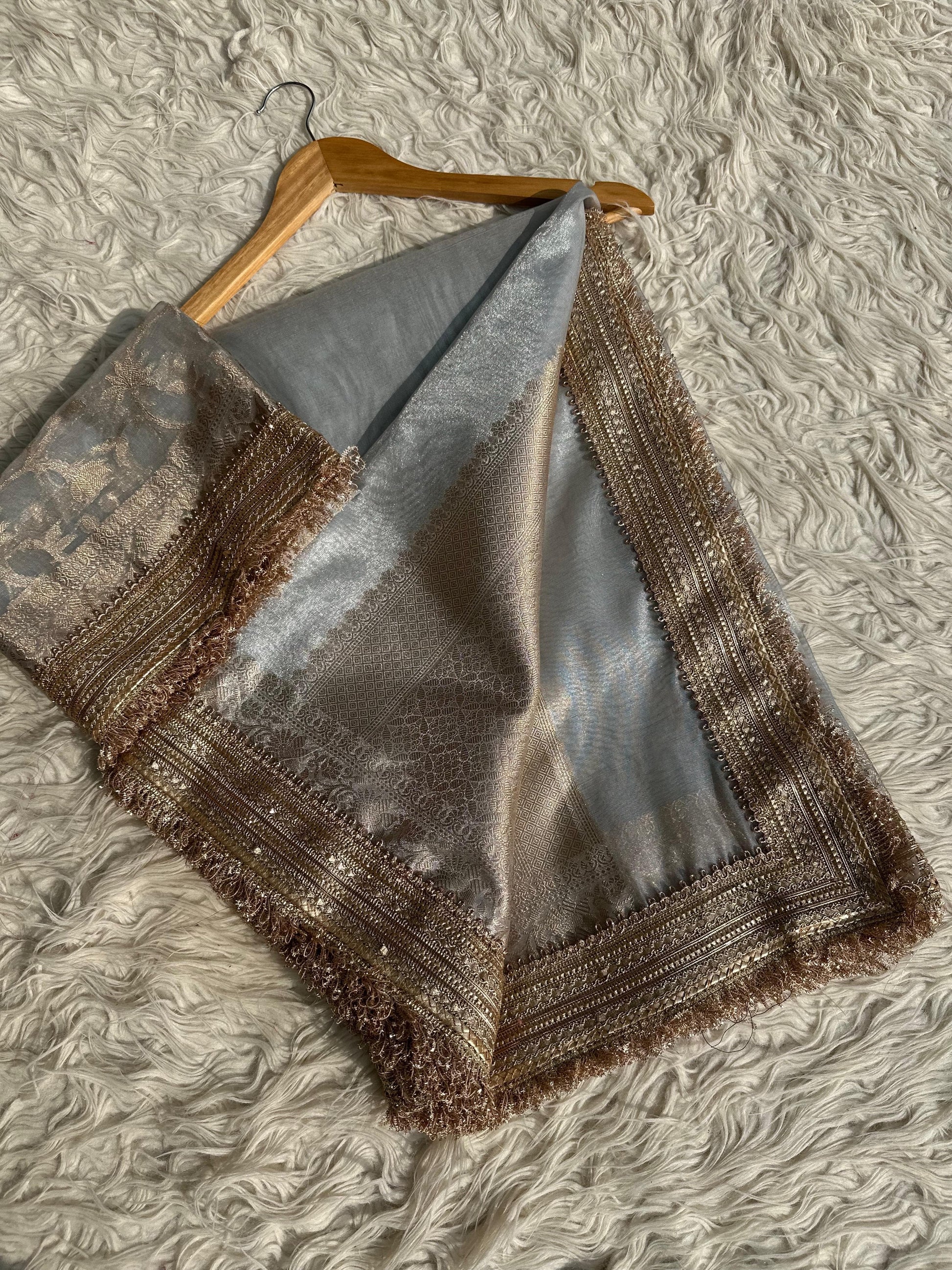 Light weight tissue saree part wear sarees - Saffronfashionindia