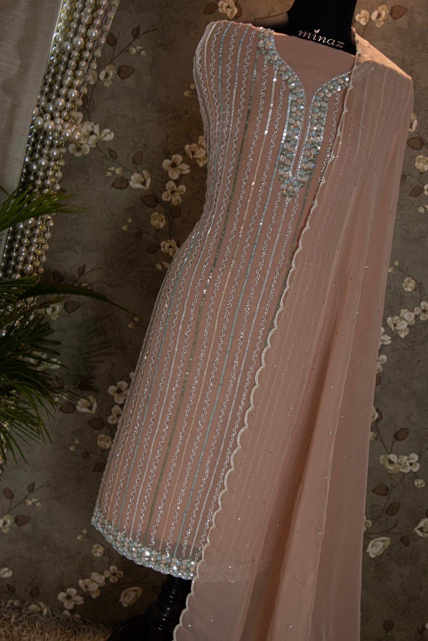 Lumina Organza Salwar Suit Indian Salwar kameez - Saffronfashionindia