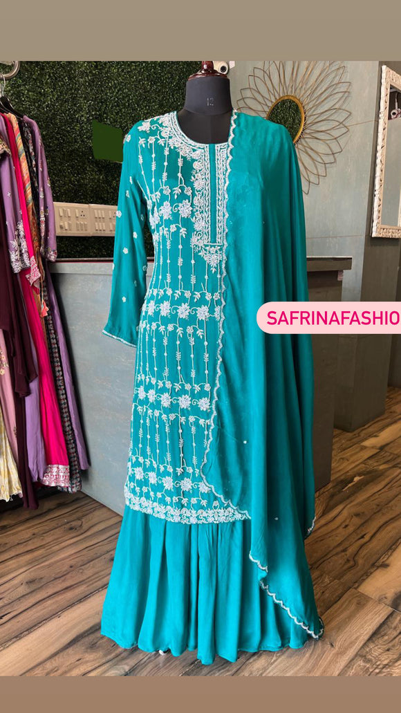 Turquoise women Dress Indian dress