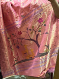 Pink Silk Paithani saree Indian Traditional Paithani sarees