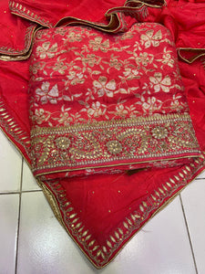 Brocade red Salwar suit Indian Salwar kameez