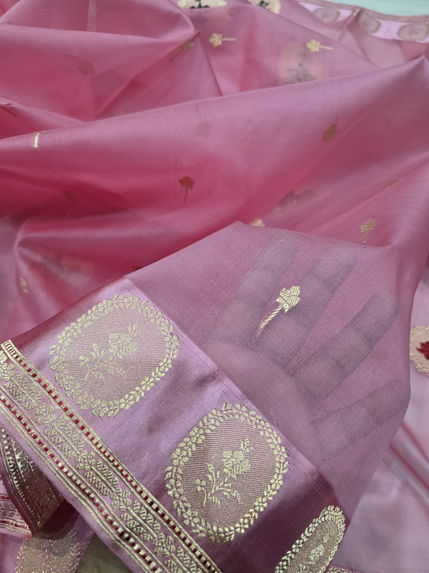 Pink Kora saree ekTara sari blouse Indian sarees SaffronFashion