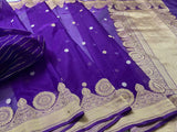 Purple kora Banarsi saree Indian beautiful sarees blouse