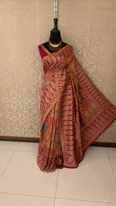 Luxury Kani saree handwoven traditional sarees blouse