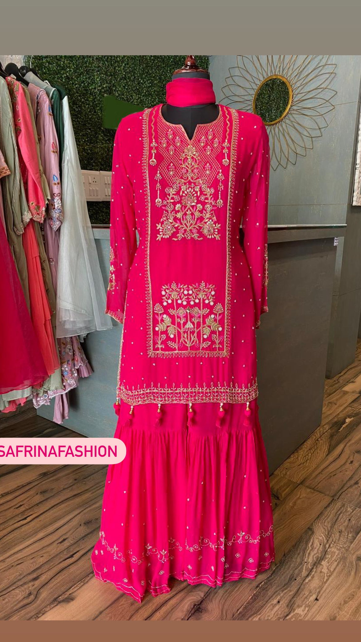 Lina kurta gorgette indowestern dress - Saffronfashionindia