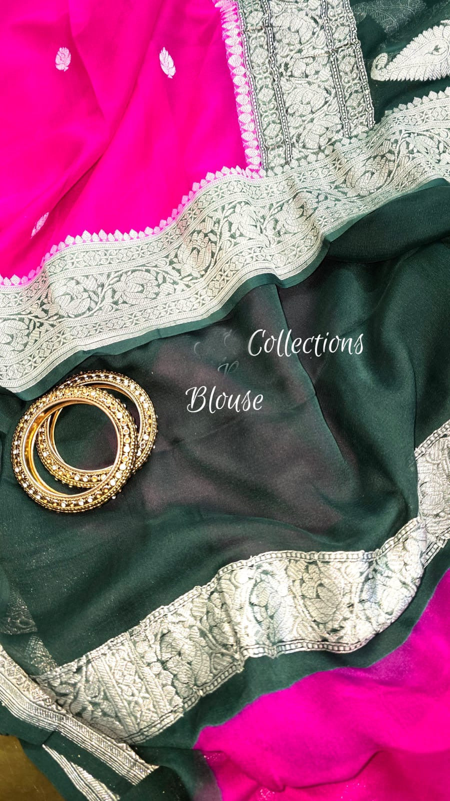 Banarsi Chiffon kadwa saree handwoven sari blouse SaffronFashion