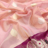 Kaniksha tissue handwoven kadwa saree
