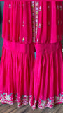 Pink Embroidered Gown Reception Partywear Dress