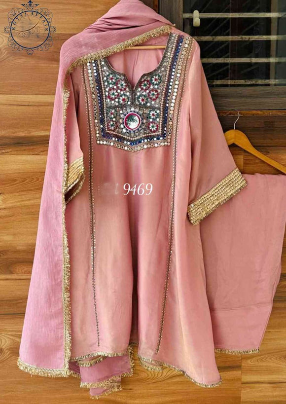 Hand embroidered Salwar Suit Sequence Salwar kameez Saffronfashionindia