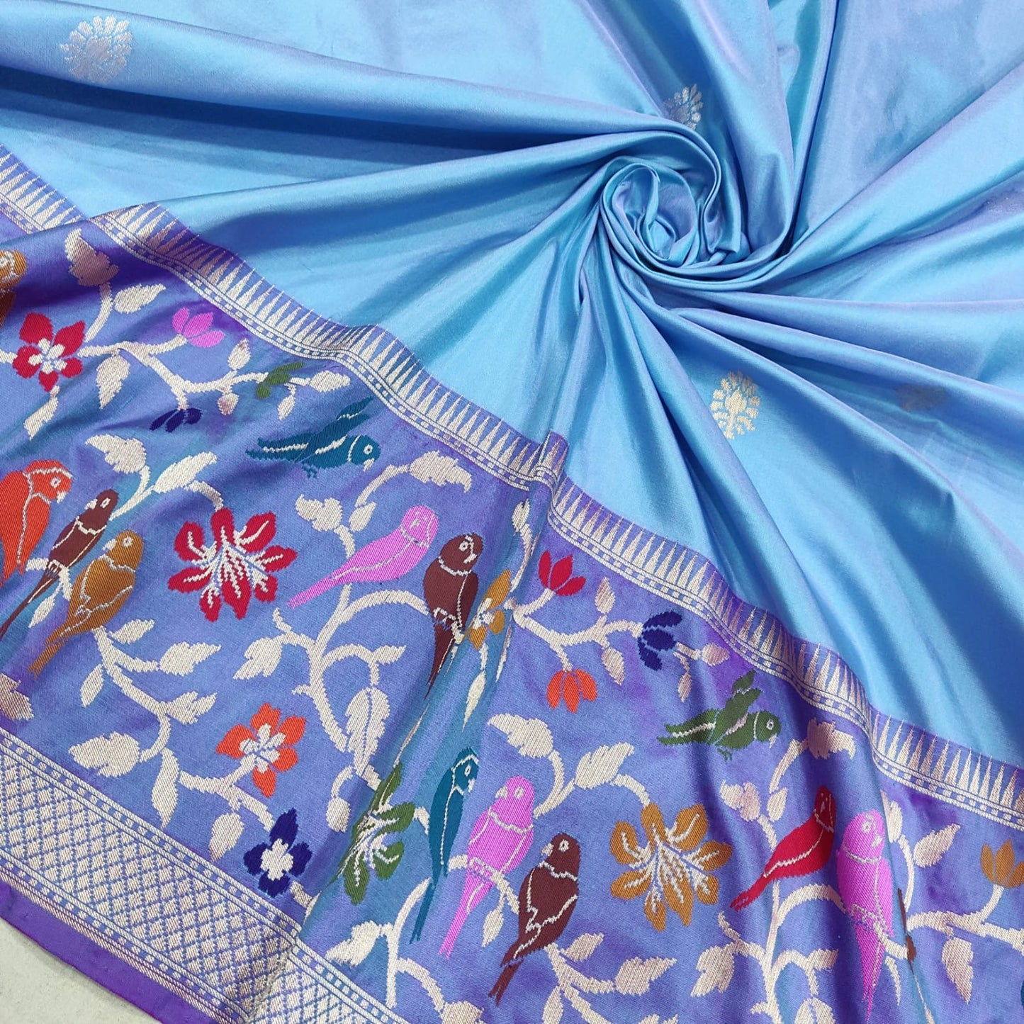 Firangi katan handwoven zari sarees - Saffronfashionindia