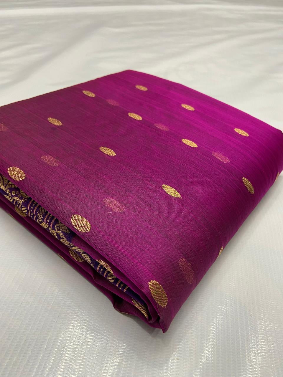 Navisha saree Chanderi silk saree Indian saree blouse - Saffronfashionindia