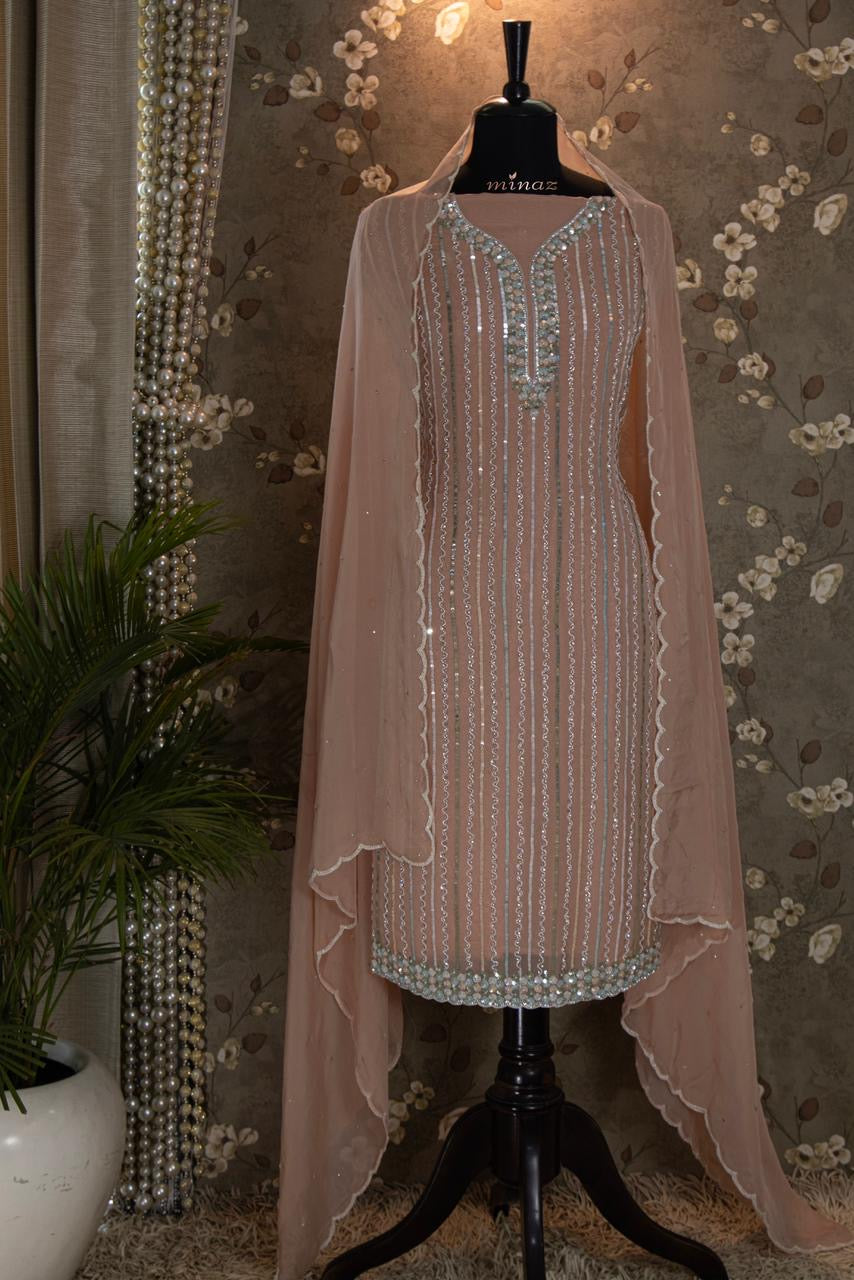 Lumina Organza Salwar Suit Indian Salwar kameez - Saffronfashionindia