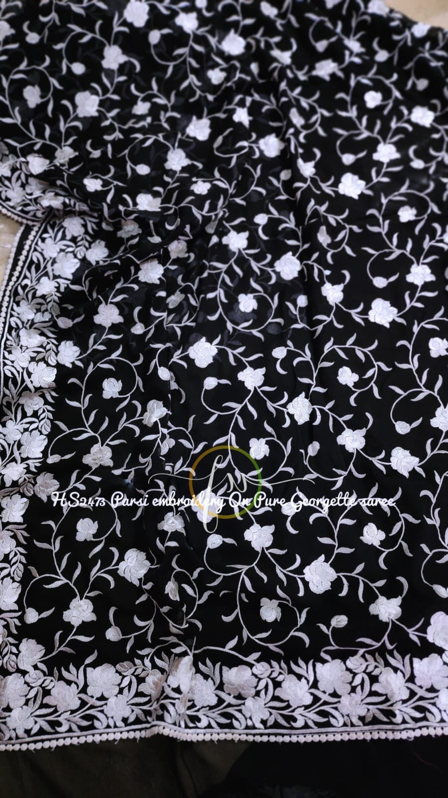 Zinahad Parsi gara indpired Royal embroidered sarees - Saffronfashionindia